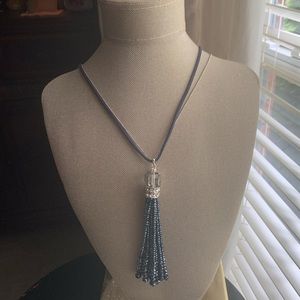 Soft Surroundings Blue Crystal long necklace
